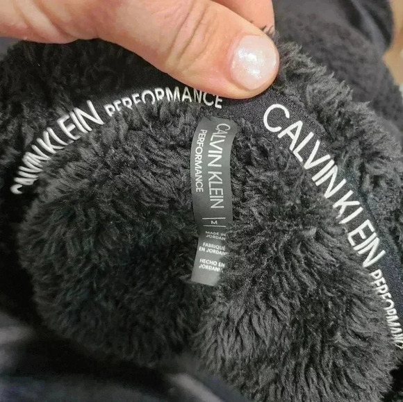 Calvin Klein Performance Women's Black Sherpa 1/4 Zip Pullover Cropped Size M - Picture 5 of 7